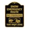 Signmission Snow Emergency Route Tow Away Zone W/ Graphic, Black & Gold Aluminum Sign, 18" x 24", BG-1824-22887 A-DES-BG-1824-22887 - alternate 1